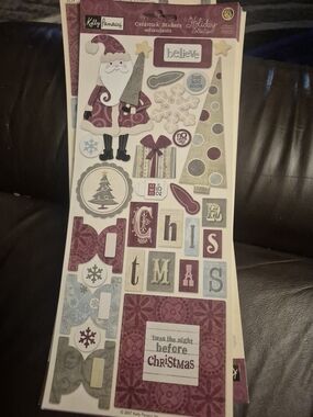 Kelly Panacci Holiday Sticker Sheet - Plum, Silver, Cream